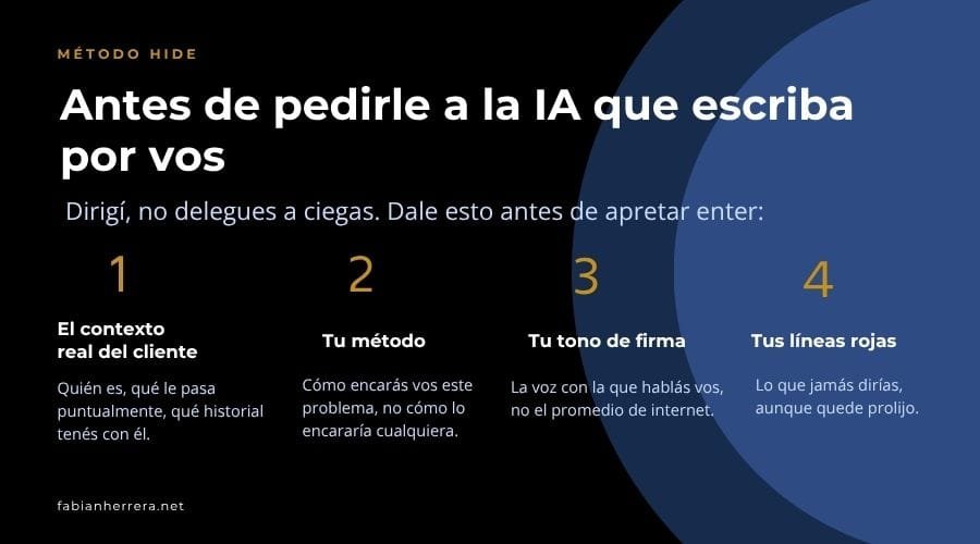 instrucción IA